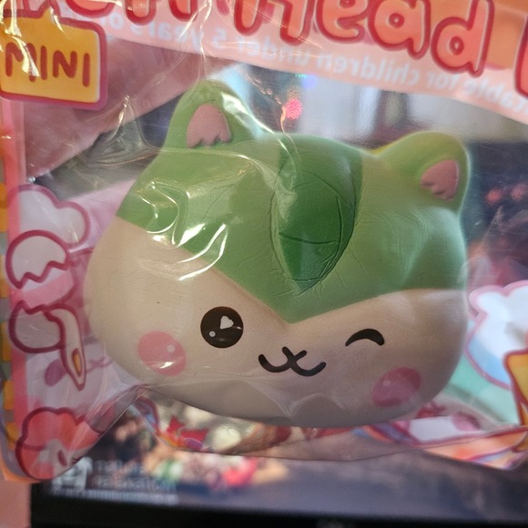 Poli Hamster Squishies Mini Head Bun Green Squishy Bread Scented Soft Slow Rise - Picture 2 of 4